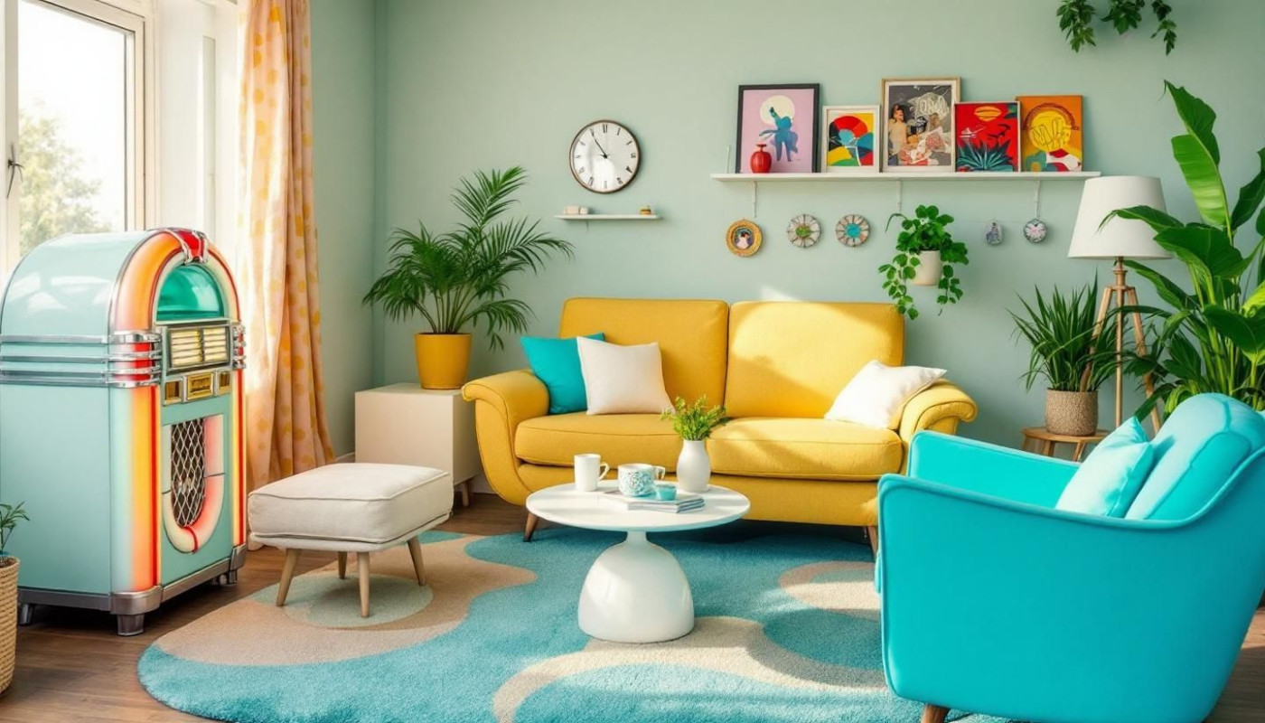 Comment créer un salon rétro inspiré des années 50 américaines ?